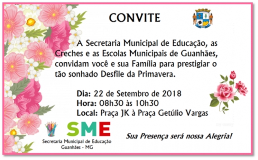 Desfile da Primavera acontece neste s&aacute;bado em Guanh&atilde;es