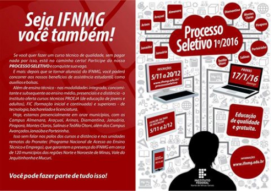 IFNMG abre vagas em Diamantina para o Curso Técnico em Meio Ambiente
