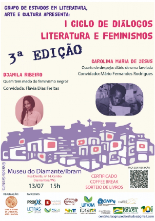 Diamantina vai sediar a 3ª Edição do Ciclo de Diálogos Literatura e Feminismos