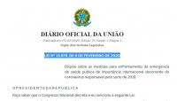 Presidente sanciona lei para enfrentamento do novo coronavírus