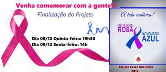 Outubro Rosa/Novembro Azul: Projeto “Prevenir é viver mais e melhor” do Cesec Guanhães chega ao fim