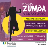 Projeto Zumba Verão 2019: Moradores de Conceição terão acesso gratuito a aulas de zumba