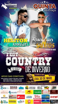 Hoje tem Fest Country de Inverno do Quinta na Praça! Fique por dentro do que vai rolar...